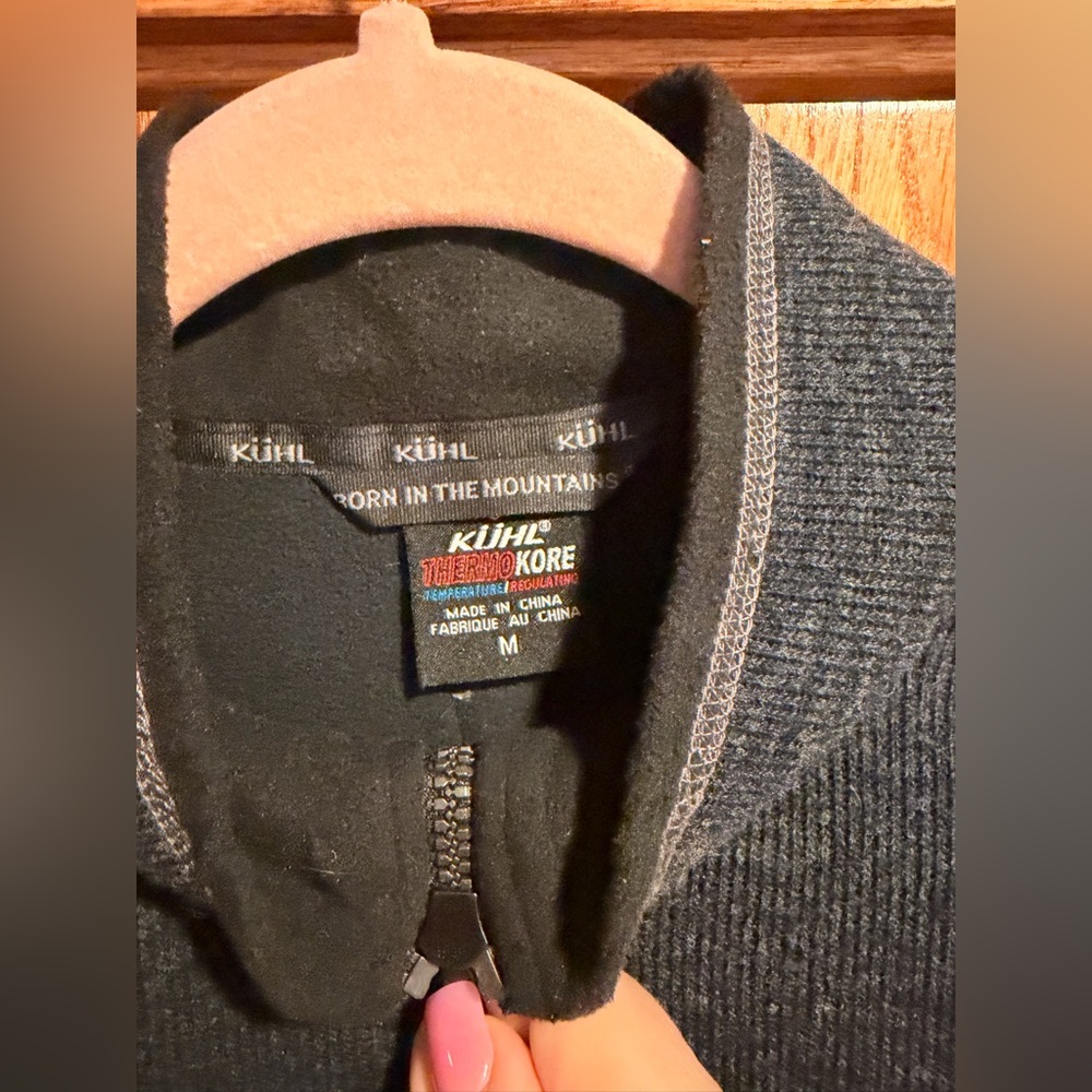 Kuhl Men's Charcoal Zip-Up Sweater - Picture 5 of 7